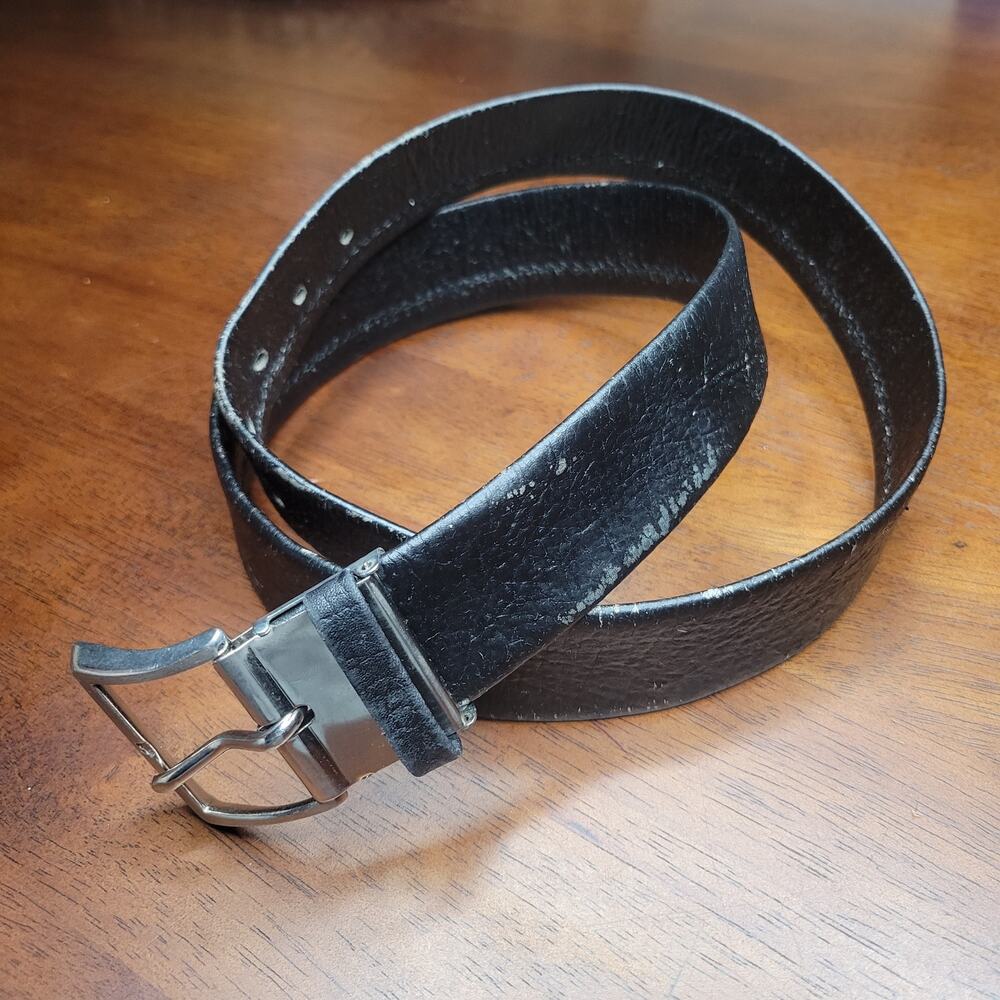 VTG Jacob Genuine Elephant Leather Belt w/ Buckle Made in Thailand Exotic✨️44/46
